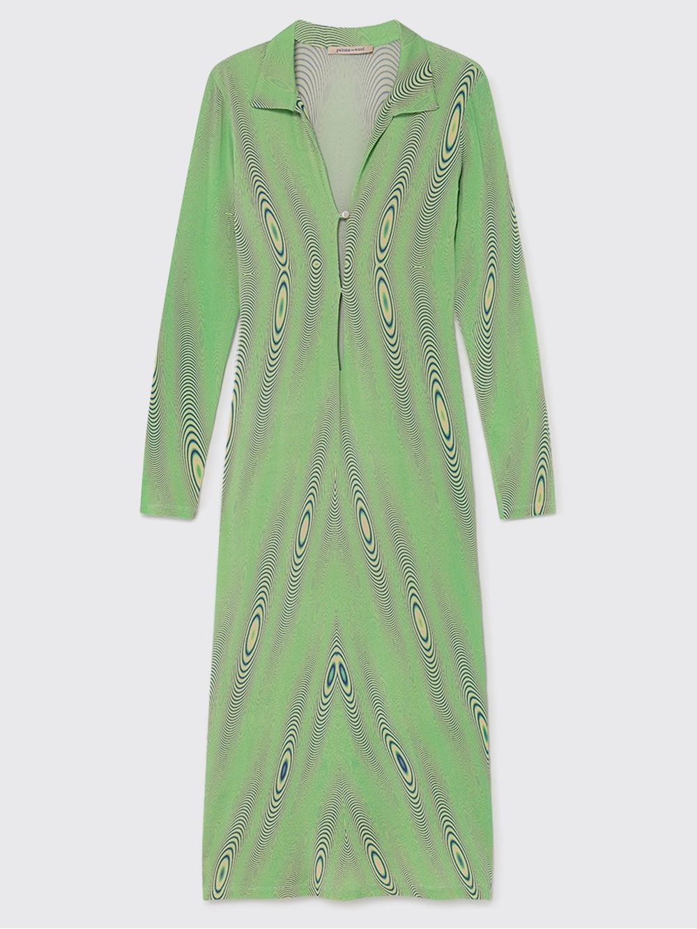 Paloma Wool Gamma Dress Intense Green Talla Long Sleeve Midi BNWT XS